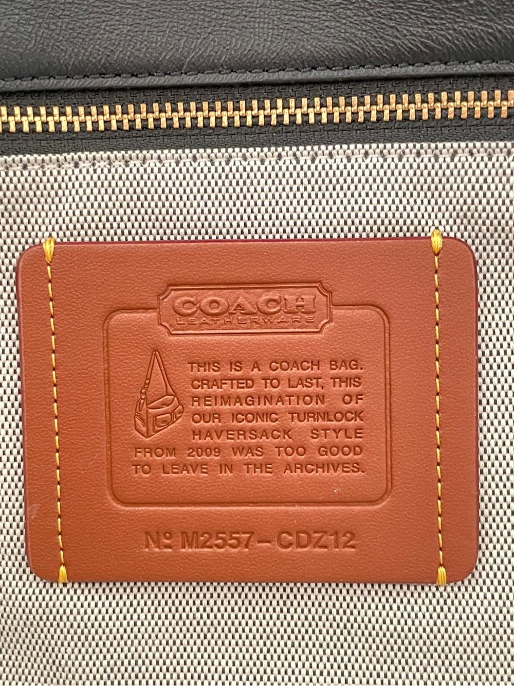 Coach Black Haversack Bag 2026 Re-edition with Gold Hardware - Picture 5 of 16